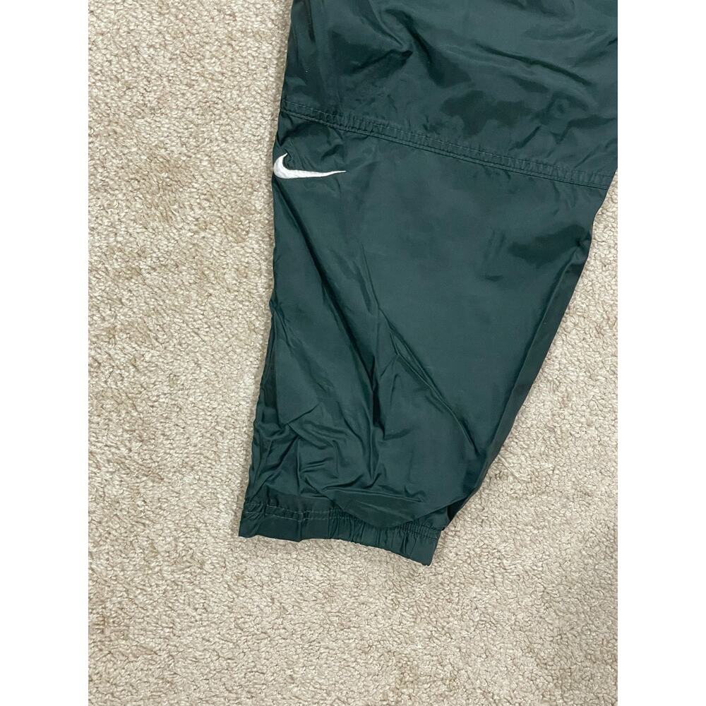 VINTAGE 90s Y2K Nike White Tag Green Nylon Wind Pants Adult Men's Size M Joggers - Picture 4 of 15